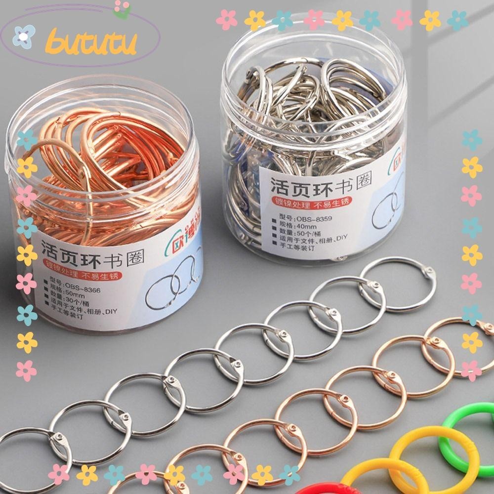 Bututu แหวนคลิปหนีบ โลหะ สีเงิน สีโรสโกลด์ ทนทาน 20 30 40 50 มม.