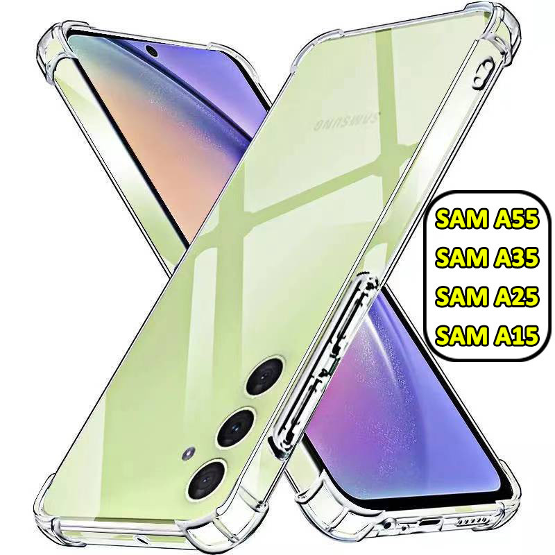 เคสกันกระแทก ซัมซุง Galaxy A06 A16 A55 5G A35 5G A25 5G A15 5G A05 A05S A34 A54 เคสใส แบบหนา สำหรับ Samsung 018