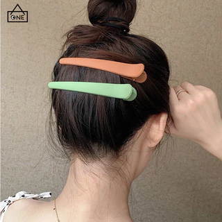 COD❤️1บาทกิ๊บติดผมปากเป็ดสีแคนดี้สไตล์เกาหลีแฟชั่นเรียบง่ายหน้าม้าเครื่องประดับผมสำหรับผู้หญิง-a.one