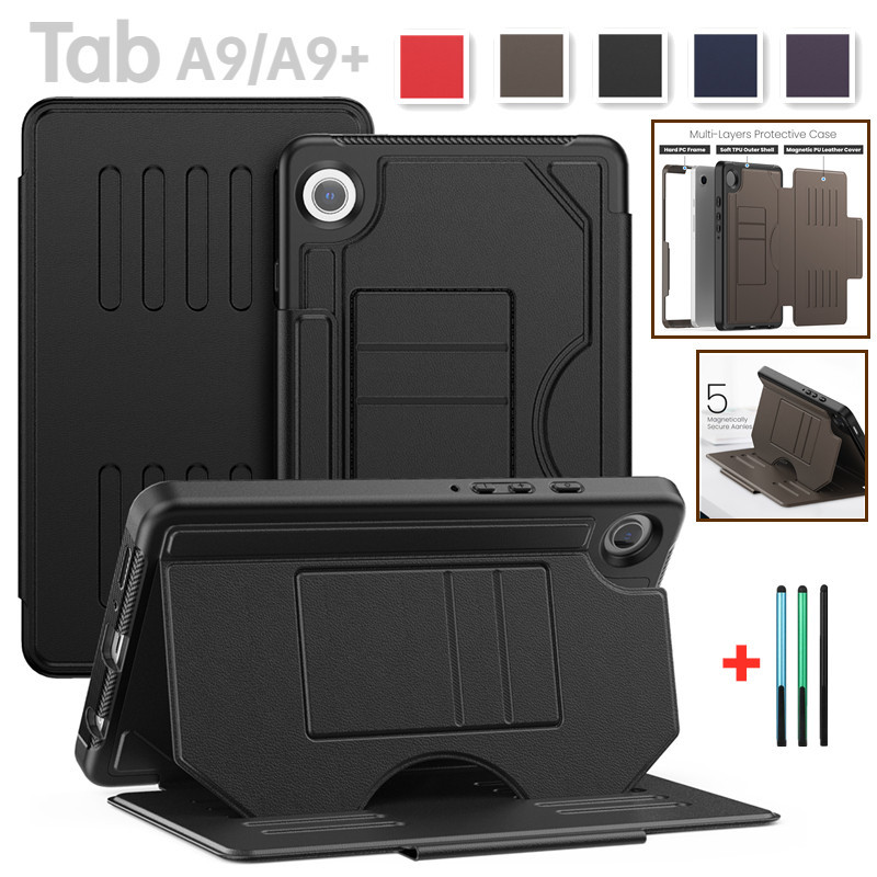 เคสหนัง แม่เหล็ก ตั้งได้ สําหรับ Samsung Galaxy Tab A9 A9+ 8.7 11.0 SM-X110 X115 X117 X210 X216B X218U