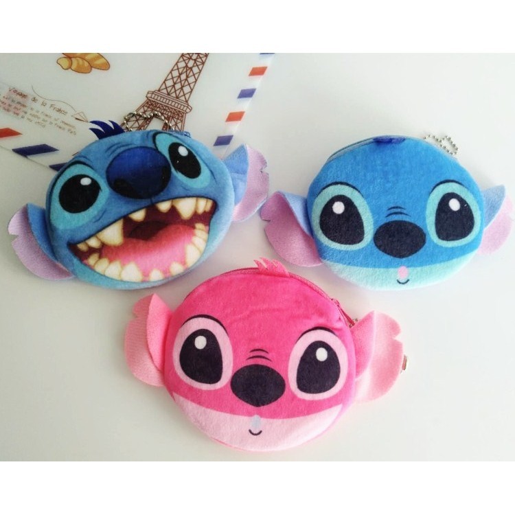 Stitch กระเป๋าใส่เหรียญการ์ตูนน่ารัก Star Baby Plush Card Holder กระเป๋าใส่เหรียญพวงกุญแจ