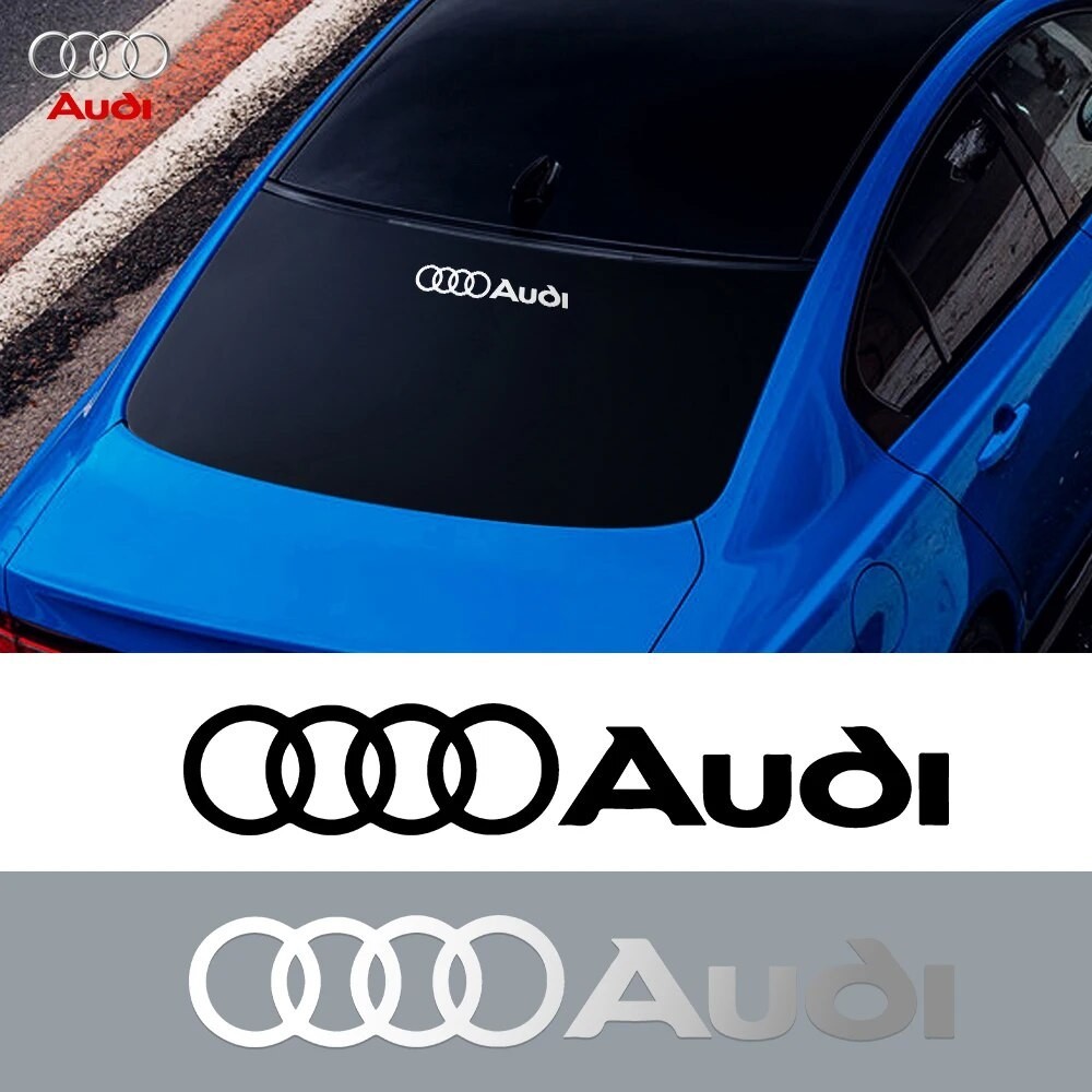สติ๊กเกอร์แต่งรถหน้าต่างอุปกรณ์เสริมอัตโนมัติสําหรับ Audi Sline RS A3 A4 B8 P 8V B6 A5 A6 C7 Q5 B9 B
