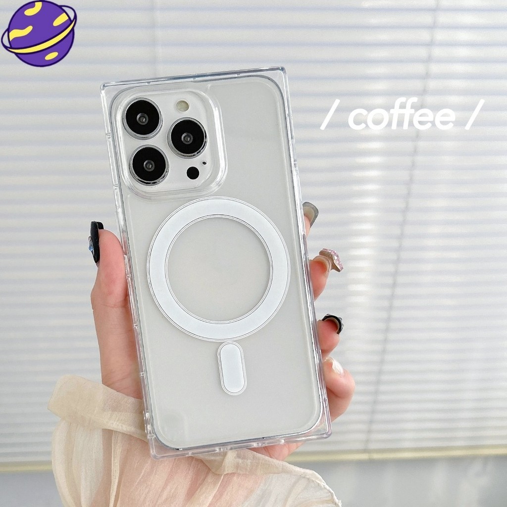 ใหม่ เคสโทรศัพท์มือถือ TPU ใส ทรงสี่เหลี่ยม กันกระแทก ไม่เหลือง สําหรับ Iphone 15 14 13 12 11 Pro 14 15 Plus Max