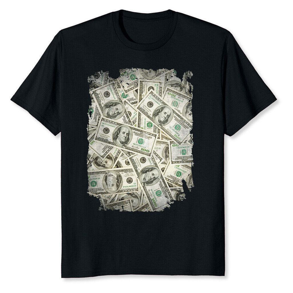 Cool 100 Dollar Bills เสื้อยืดดีไซน์เงินตลก