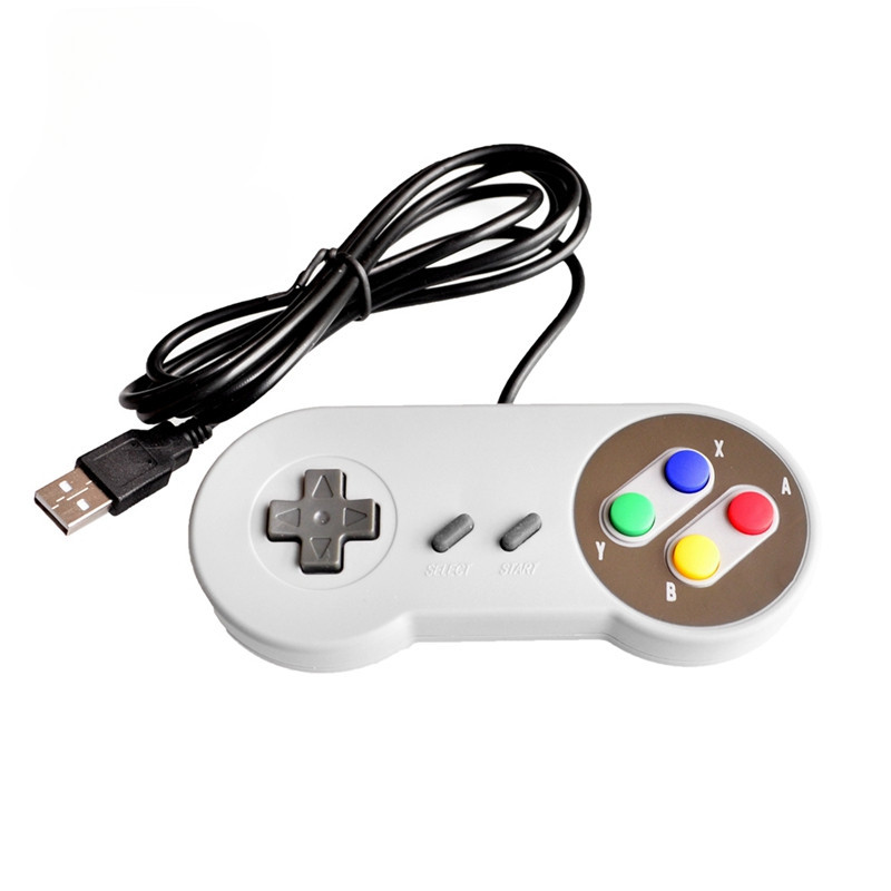 จอยสติ๊กควบคุมเกม แบบใช้สาย USB สไตล์เรโทร สําหรับ Linux SNES Game PC NESPi RetroPie Windows Raspberry Pi 4B 3B+ 3B
