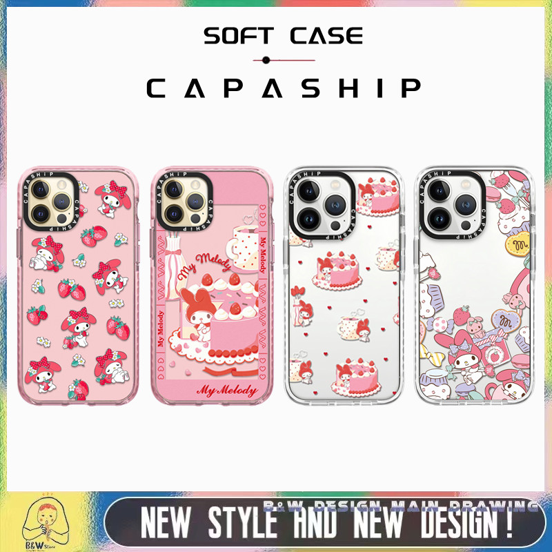 SANRIO เคสโทรศัพท์มือถือ แบบนิ่ม ป้องกันกระแทก ลายซานริโอ้ สีชมพู สําหรับ iPhone 15ProMax 15Pro 15Plus 15 14 13 12 11 Pro Max