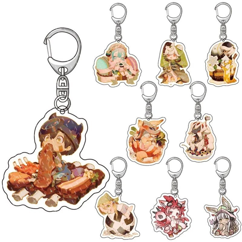 รูปการ์ตูนพวงกุญแจ Riko Nanachi คอสเพลย์อะนิเมะ Made in Abyss มังงะกระเป๋าเป้สะพายหลังอุปกรณ์ตกแต่ง