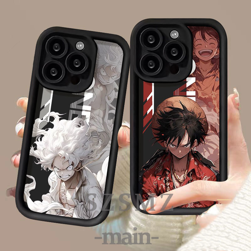 JG| เคส สำหรับ Samsung Galaxy A02 A02S A03S A03 A04 A04S A05 A05S A10S A11 A12 A13 A14 A15 A20 A30 A20S A21S A22 A23 A24 A25 A31 A32 A33 A34 A35 A30S A50 A50S A51 A52 A53 A54 A55 A71 A72 A73 Anime One Piece Graffiti Cool Luffy Soft Angel Eyes Phone Case