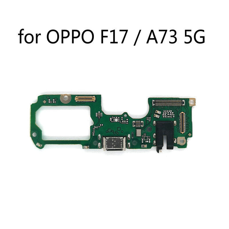 พอร์ตชาร์จ USB ซ็อกเก็ตปลั๊กเชื่อมต่อสายเคเบิลอ่อน สําหรับ OPPO F17 / A73 2020 5G โมดูลบอร์ดชาร์จ
