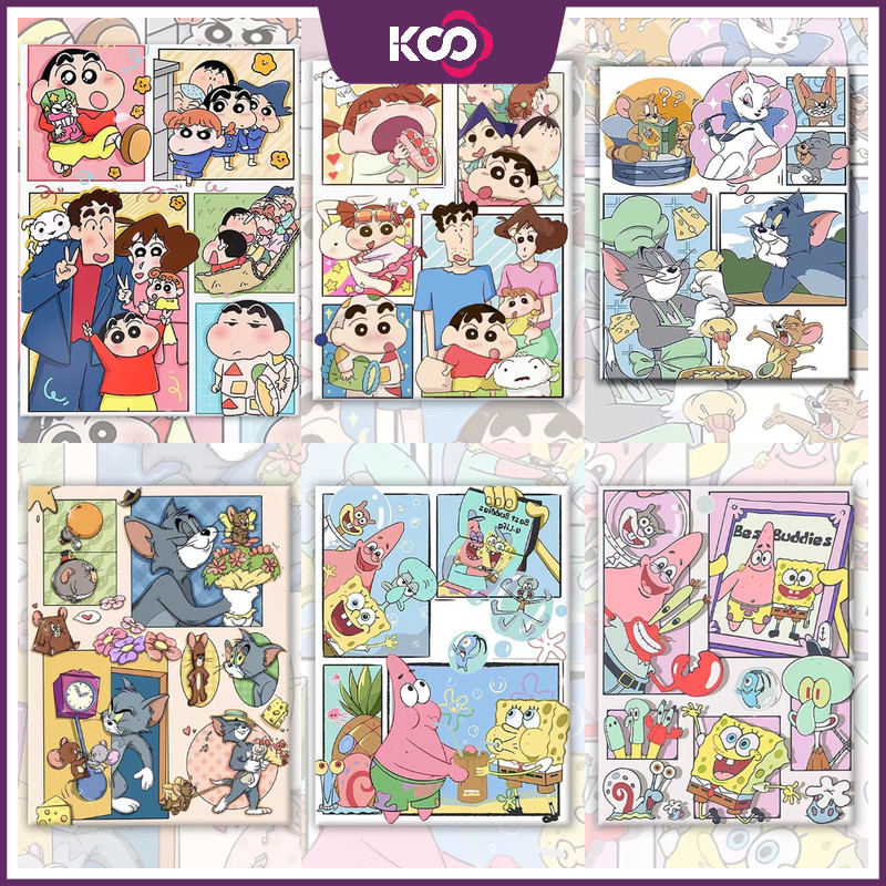 [KS] ชุดงานปักครอสสติตช์คริสตัล รูปการ์ตูนชินจัง 5d ขนาด 30x40 ซม. 40x50 ซม. 50x60 ซม. สําหรับตกแต่งบ้าน ห้องนั่งเล่น ห้องนอน ห้องรับประทานอาหาร