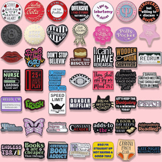 เข็มกลัด รูปการ์ตูนข้อความ เคลือบ เครื่องประดับแฟชั่น ของขวั…