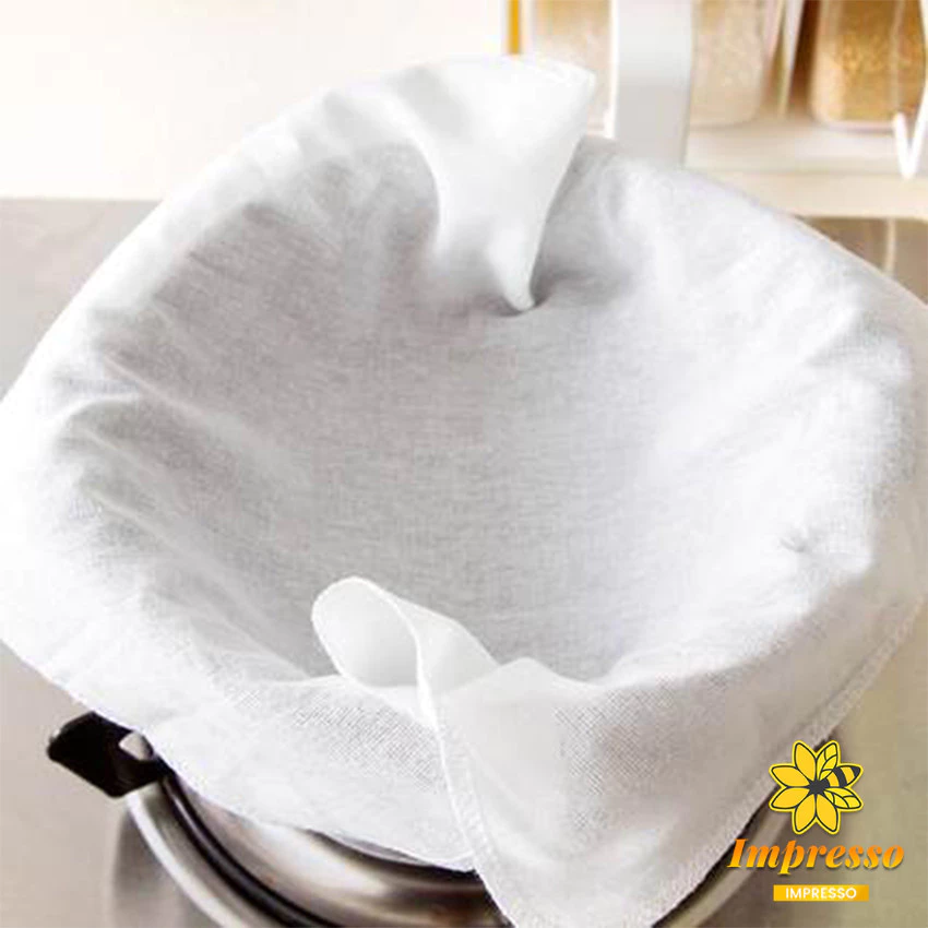Impresso ผ้าขาวบาง(เล็ก) สำหรับนึ่งอาหาร สามารถซักแล้วนำกลับมาใช้ใหม่ได้ Steamer mat