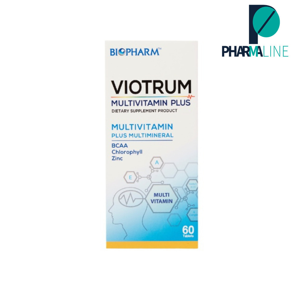 BIOPHARM Viotrum Multivitamin Plus ไวโอทรัม มัลติวิตามิน พลัส ขนาด 60 เม็ด [Pline]