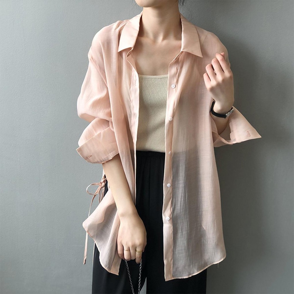 👚Anna👚W325❤️ เสื้อกันแดด ผู้เสื้อคลุม สไตล์เกาหลี สำหรับผู้หญิง เสื้อผ้าผู้หญิงสไตล์เกาหลีใส่กับอะไรก็ปัง - รูปที่ 4