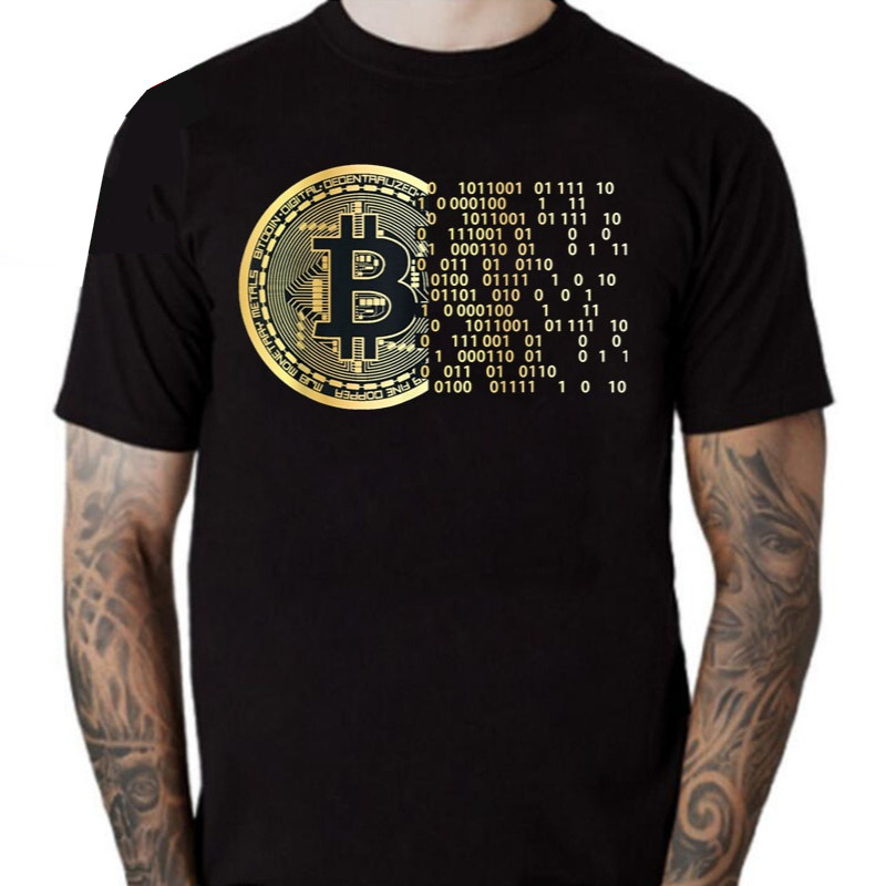 เสื้อยืด พิมพ์ลายสกุลเงินเหรียญ Bitcoin Crypto Miner Bitcoin Btc สไตล์พังก์ สําหรับผู้ชายS-5XLเสื้อย
