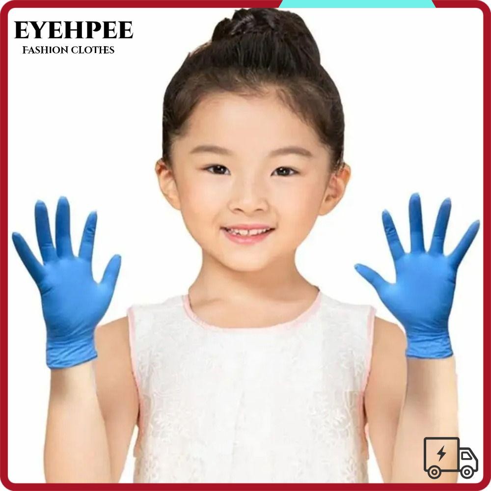 EYEHPEE ถุงมือยางไนไตร แบบใช้แล้วทิ้ง อเนกประสงค์ สําหรับทําความสะอาดอาหารเด็ก 10 ชิ้น