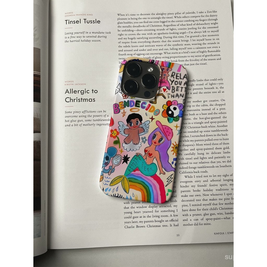 คอลเลกชันเคสโทรศัพท์รูปนางเงือกเด็ก ใช้ได้กับ iPhone 13 Pro Max 14 Pro Max 15 Pro Max 13 14 15 16 Pr