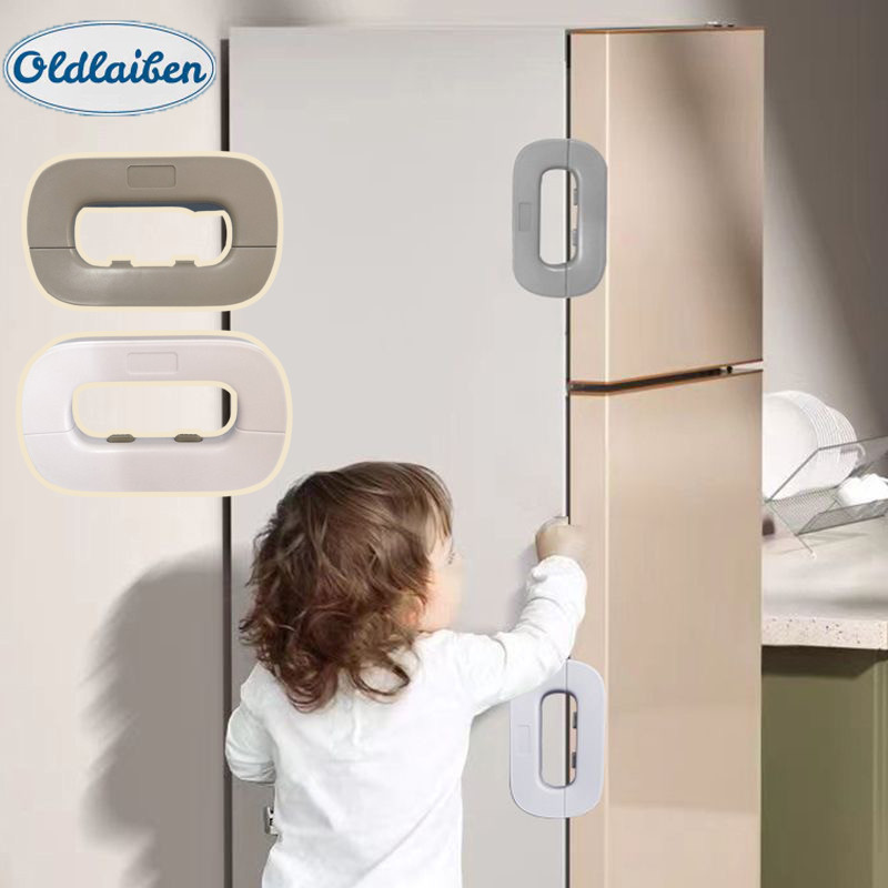 Oldlaiben สายล็อคตู้เย็นเพื่อความปลอดภัยของเด็ก ป้องกันการหนีบ