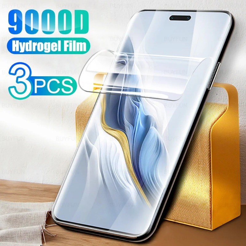 3 ชิ้น 900D HD Clear Soft Hydrogel ฟิล์ม Anti Blue Light กันฝุ่นหน้าจอโทรศัพท์สําหรับ Honor Magic 7 6 5 4 3 2 RSR Pro Lite Ultimate Plus 3D Porsche