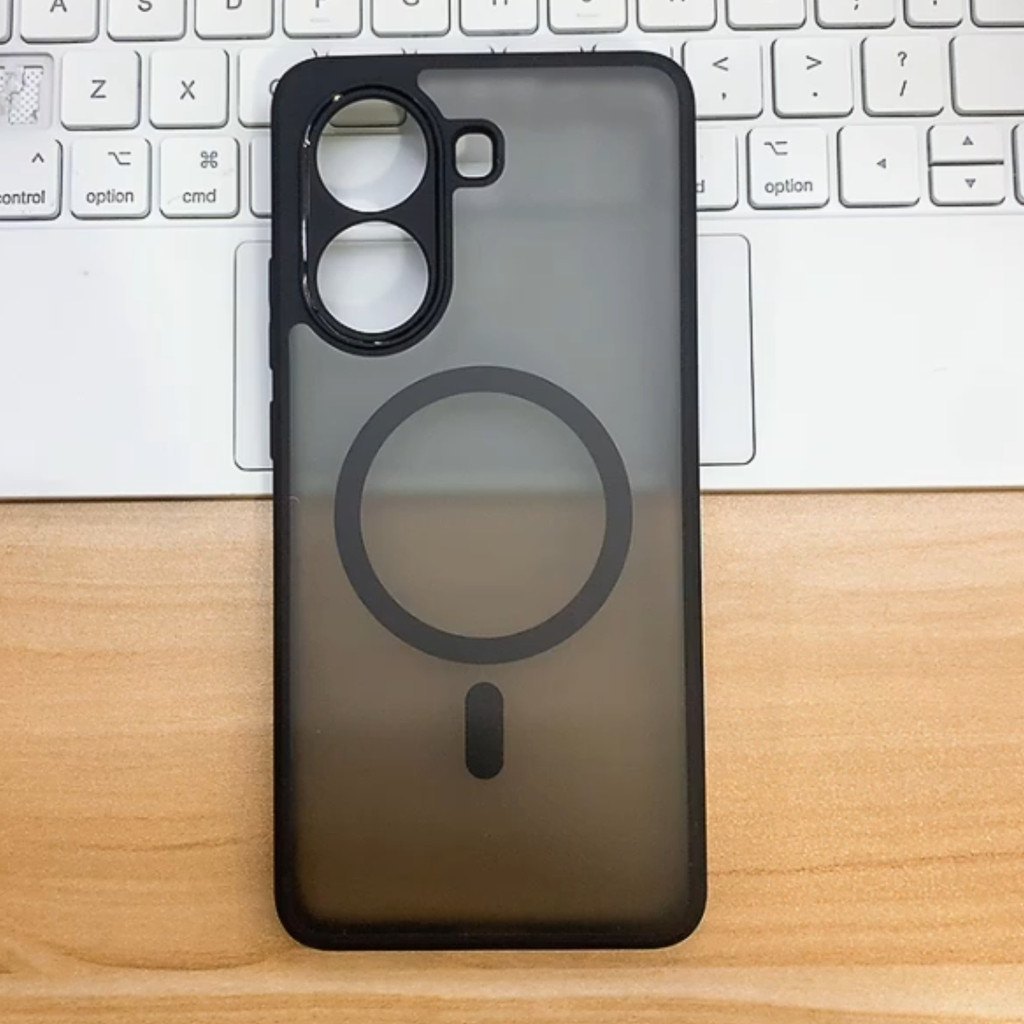 สําหรับ Xiaomi Redmi Turbo 4, POCO X7 Pro กรณี ELVEV Anti-drop ถุงลมนิรภัย Hard PC + TPU สบายผิวดูดฝาครอบโทรศัพท์
