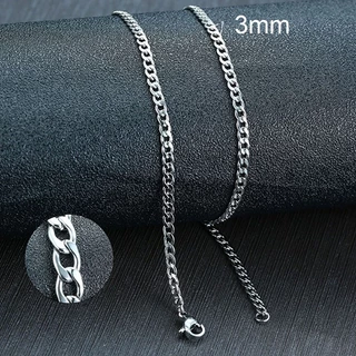 Vnox ผู้ชาย Cuban Link Chain สร้อยคอสแตนเลสสีดําทองสีชาย Choker colar เครื่องประดับของขวัญสําหรับเขา