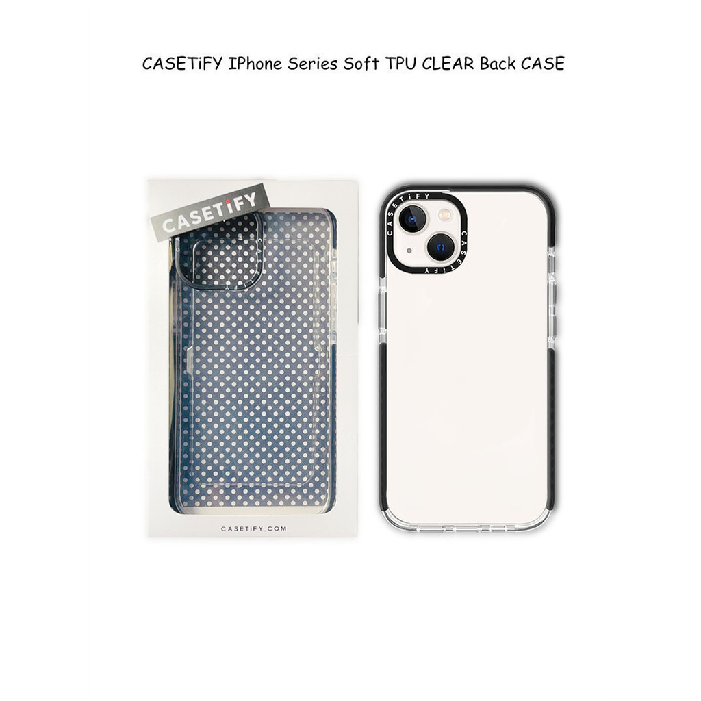 นี้ด้านข้างคว่ํากรณี CASETiFY IPhone Series Soft TPU CLEAR Back CASE สําหรับ iPhone 16 15 14 13 12 1