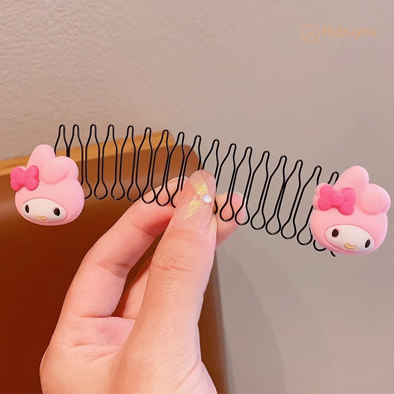 Rubuyou เด็กที่มองไม่เห็นหวียืดได้น่ารักการ์ตูนหวี Headwear