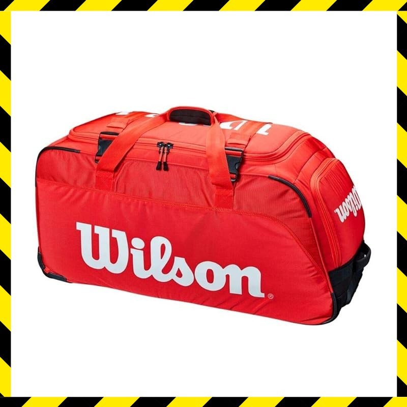 [Wilson] กระเป๋าไม้แบดมินตันเทนนิส SUPER Tour Travel Bag (กระเป๋าเดินทาง SUPER Tour) สีแดง [Wilson] 
