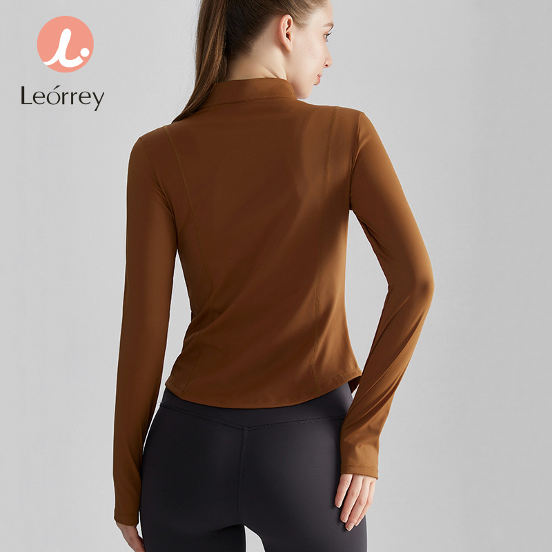 Leorrey-เสื้อแจ็คเก็ตแขนยาวสำหรับใส่เล่นกีฬาแบบมีซิปทั้งตัว เสื้อแจ็คเก็ตระบายอากาศได้ดี ราคา ถูกที่สุด ดีลบีเคเค แกลเลอรีภาพที่ 6