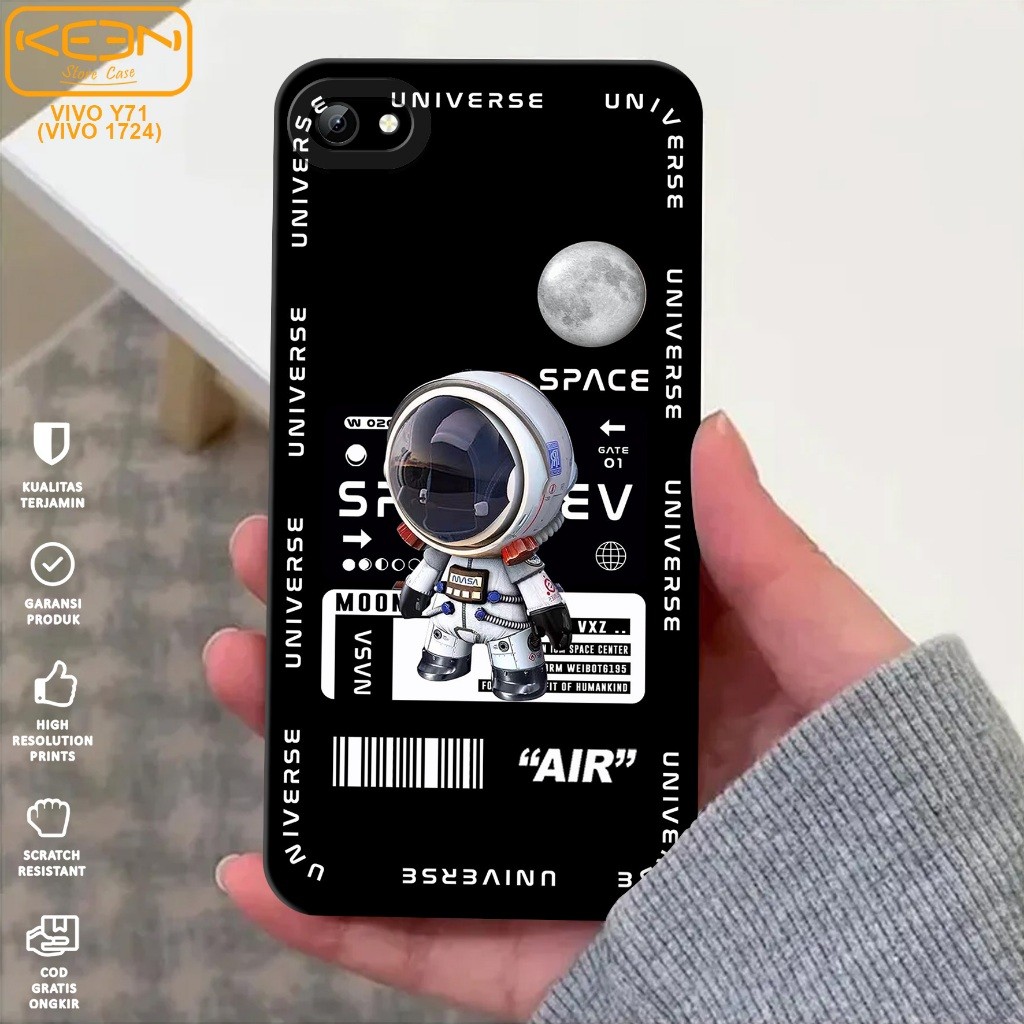 เคส HP Vivo Y71 - เคสโทรศัพท์ Vivo Y71 Astronaut Motif - เคสโทรศัพท์ Vivo Y71 Softcase - ProCamera C