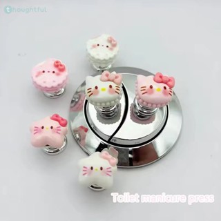 Sanrio Hello Kitty Kuromi ปุ่มกดชักโครกอเนกประสงค์ สวิตซ์ชัก…