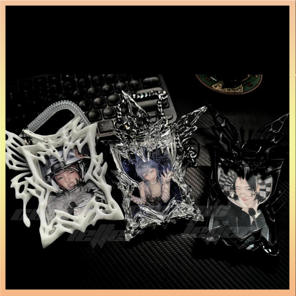 Y2k ความงาม 3D โปร่งใสแม่เหล็กผีเสื้อ Photocard ผู้ถือ Kpop 3 นิ้วการ์ดขนาดเล็ก Protector ความรู้สึกขั้นสูงจอแสดงผลการ์ด