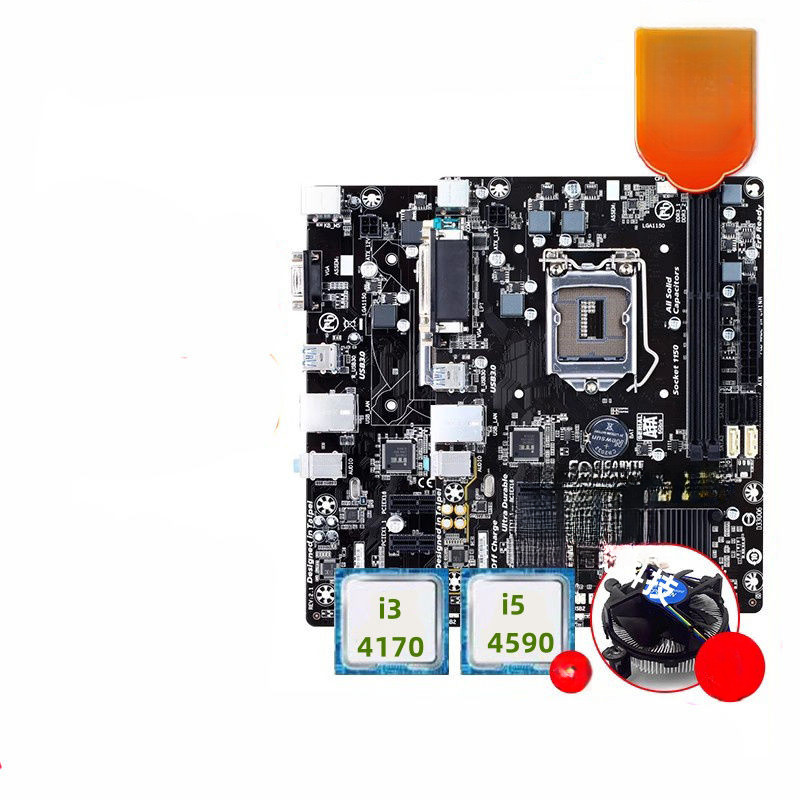 ชุดเมนบอร์ด CPU Gigabyte B85 Intel Quad-Core i5 4590 สาม-สี่ชิ้น