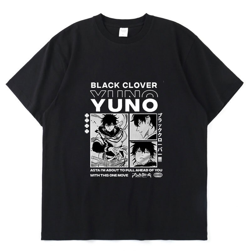 ร้อน a เสื้อยืดแขนสั้นลําลอง ผ้าฝ้าย ทรงหลวม พิมพ์ลายการ์ตูนอนิเมะ Black Clover Asta Yuno Yami แฟชั่นฤดูร้อน สําหรับผู้ช