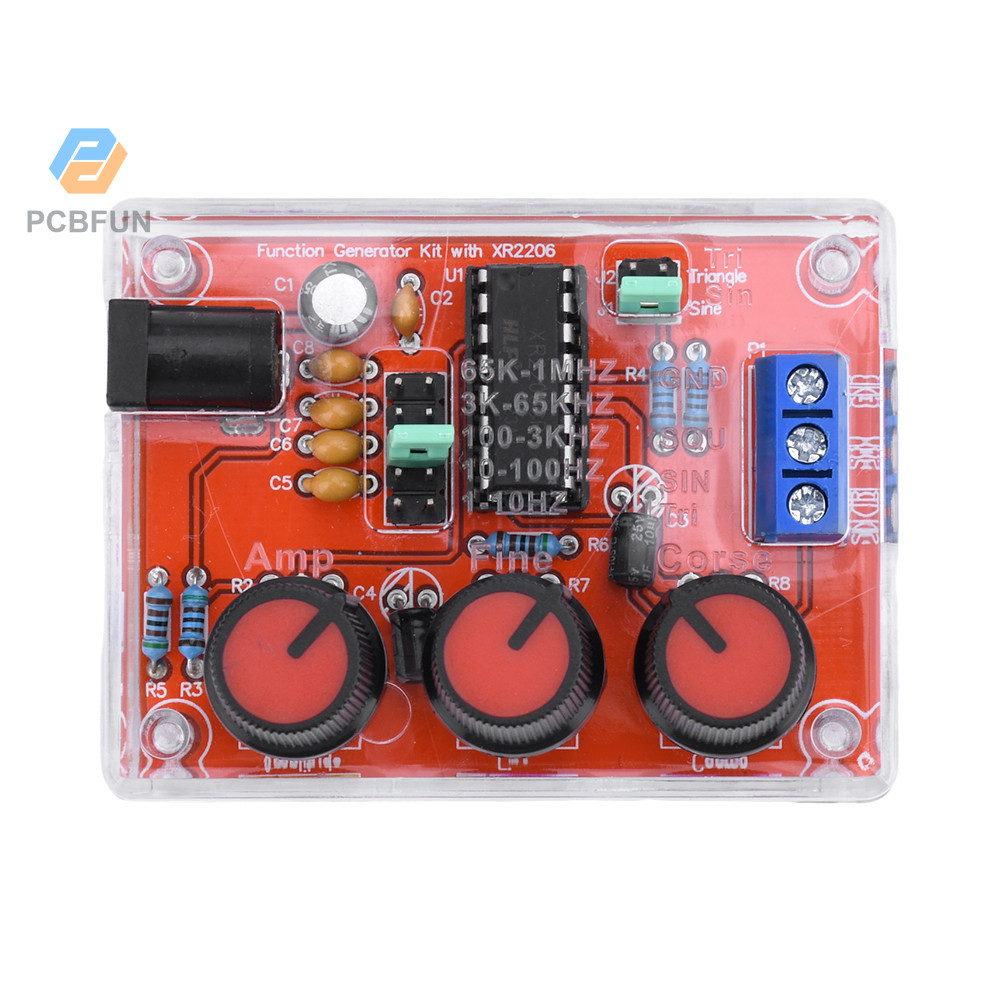 Pcbfun XR2206 ชุดเครื่องกําเนิดสัญญาณ ความแม่นยําสูง เอาท์พุต 1Hz-1MHz ปรับความถี่ได้ DIY
