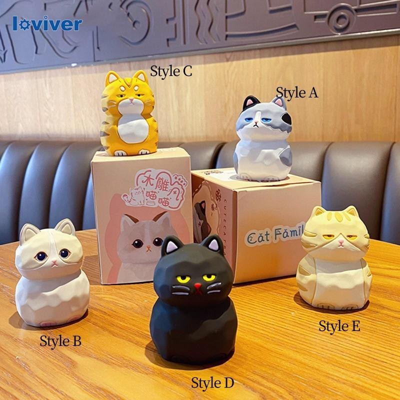 [Loviver] รูปปั้นแมว สําหรับตกแต่งแดชบอร์ดรถยนต์ ตู้ โต๊ะ