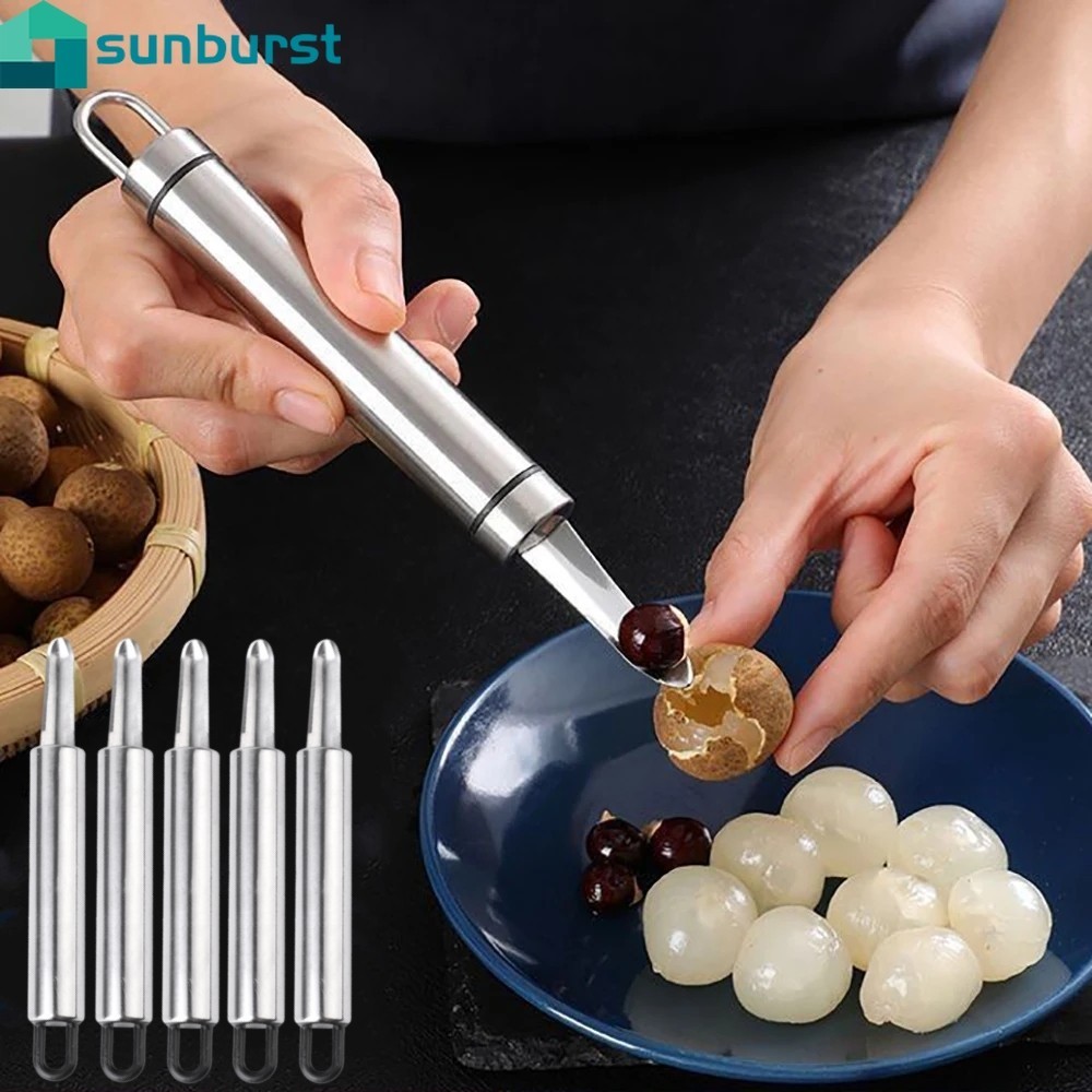 เครื่องมือขุดเจาะเนื้อสัตว์ - แกนลิ้นจี่ ลําไย สเตนเลส - อุปกรณ์ครัว - เครื่องมือปอกลําไย ลิ้นจี่ แห้ง - เครื่องมืออเนกประสงค์ ผัก ผลไม้