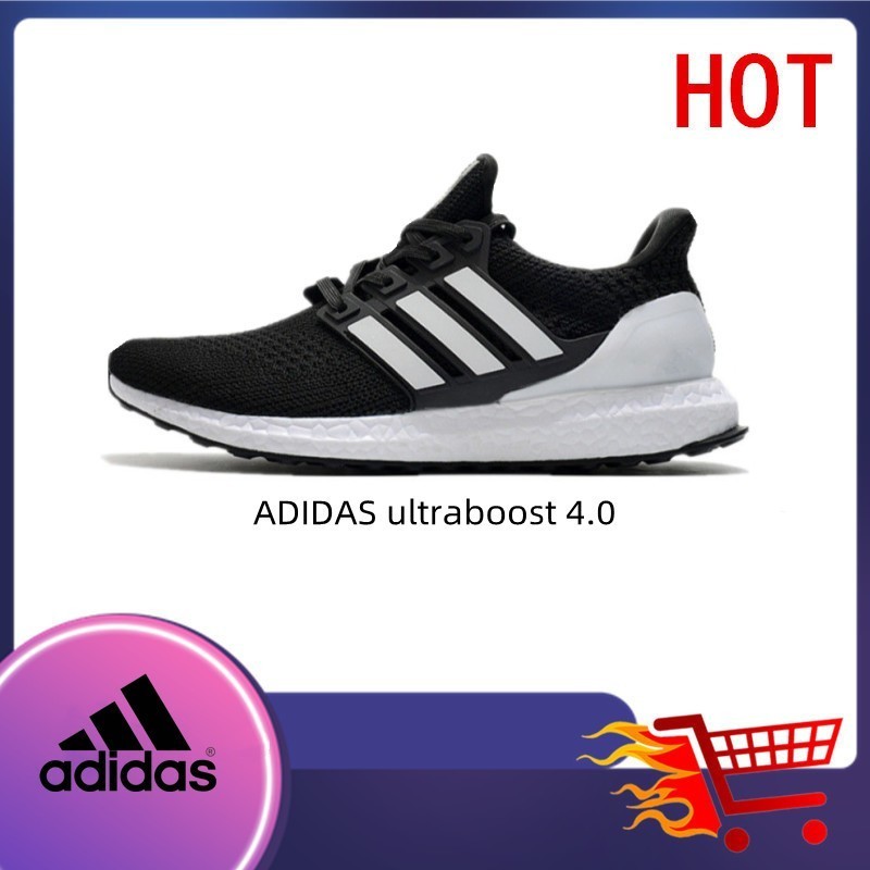 Adidas AD power ultra boost ultraboost4.0 big size unisex running shoes plus shoes shoe white/black