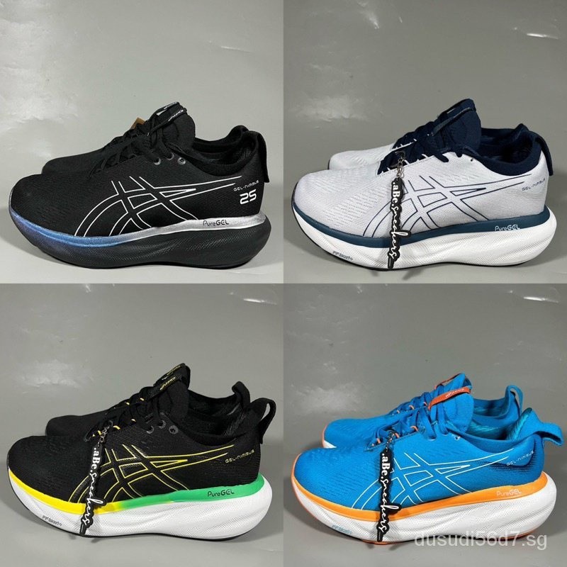 ASICS Hot sale Gel Nimbus 25 men's and women's lightweight breathable running shoes sports shoes men