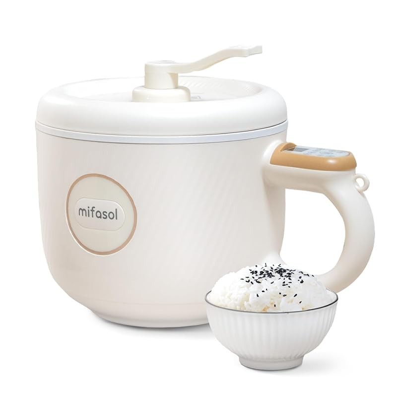 【Direct from Japan】Multi-function rice cooker 1.2L Mifasol Cooking Kettle for one person living alone, single pot, 2 cups of rice, cooking kettle, mini rice cooker, multi-cooker, one unit with six functions, rice cooker with timer function, compact with l