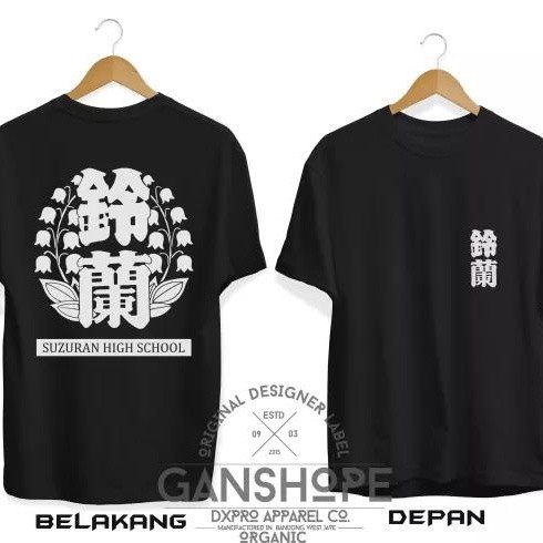 【พร้อมส่ง】เสื้อยืดลําลอง พิมพ์ลายอนิเมะ Suzuran SCHOOL CROWS ZERO EXPLODE GENJI TAKIYA Series BO S-5XL