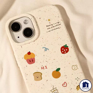 น่ารัก เค้ก ส้ม สตรอเบอร์รี่ อ่อนนุ่ม กรณี เข้ากันได้ สำหรับ IPhone 17 air 16 XR 15 14 12 13 11 Pro MAX 7 8 6 15 6s Plus
