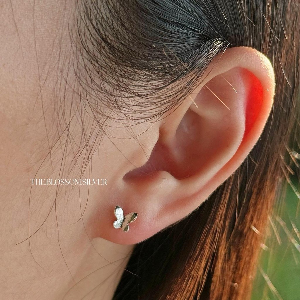 Stud Butter S925 | ต่างหูบัตเตอร์ | ขนาด 6 มิล | เงินแท้925 (ราคาต่อคู่)