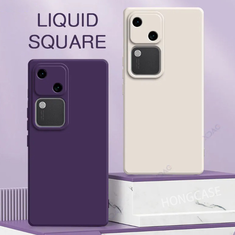 เคสโทรศัพท์ซิลิโคน TPU แบบนิ่ม ทรงสี่เหลี่ยม กันกระแทก สําหรับ Vivo V30 5G VivoV30 Pro V30Pro 2024