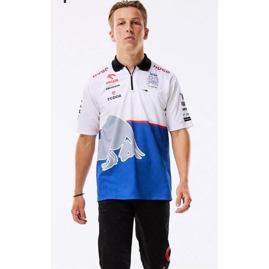 เสื้อโปโลแขนสั้น ลายทีมแข่งขัน F1 + F1 Racing 2024 แฟชั่นฤดูร้อน สําหรับผู้ชาย และผู้หญิง 2024