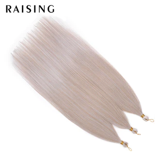 Raising กิ๊บติดผมถักโครเชต์สังเคราะห์ สีบลอนด์ 28 นิ้ว 3 ชิ้น