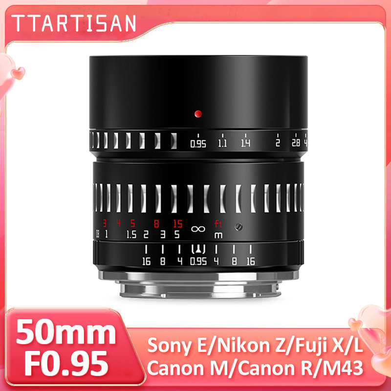 Ttartisan 50mm F0.95 เลนส์กล้อง รูรับแสงขนาดใหญ่ APS-C สําหรับ Olympus Sony E Mount Nikon Z Canon RF M43
