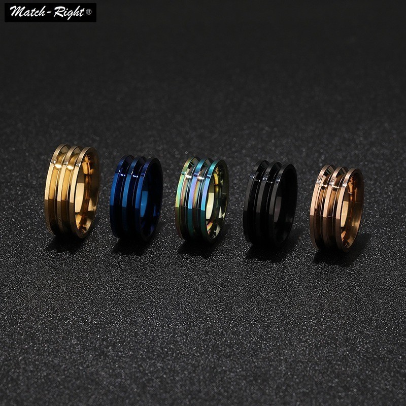 ทุกเพศ หลายสี แหวนไทเทเนียม ชนเผ่า เรียบง่าย แหวนสเตนเลส สําหรับผู้หญิง ผู้ชาย คลาสสิก ทอง เงิน ฟ้า จี้สร้อยคอ