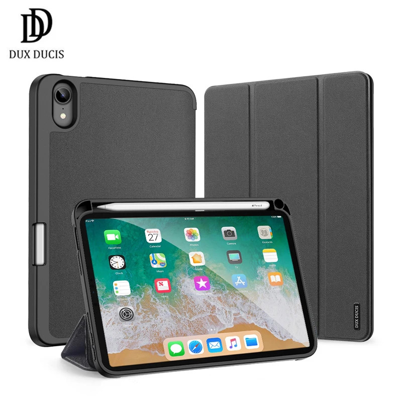Dux Ducis เคสแท็บเล็ตหนัง ฝาพับอัจฉริยะ พร้อมช่องใส่ดินสอ สําหรับ iPad Mini 6