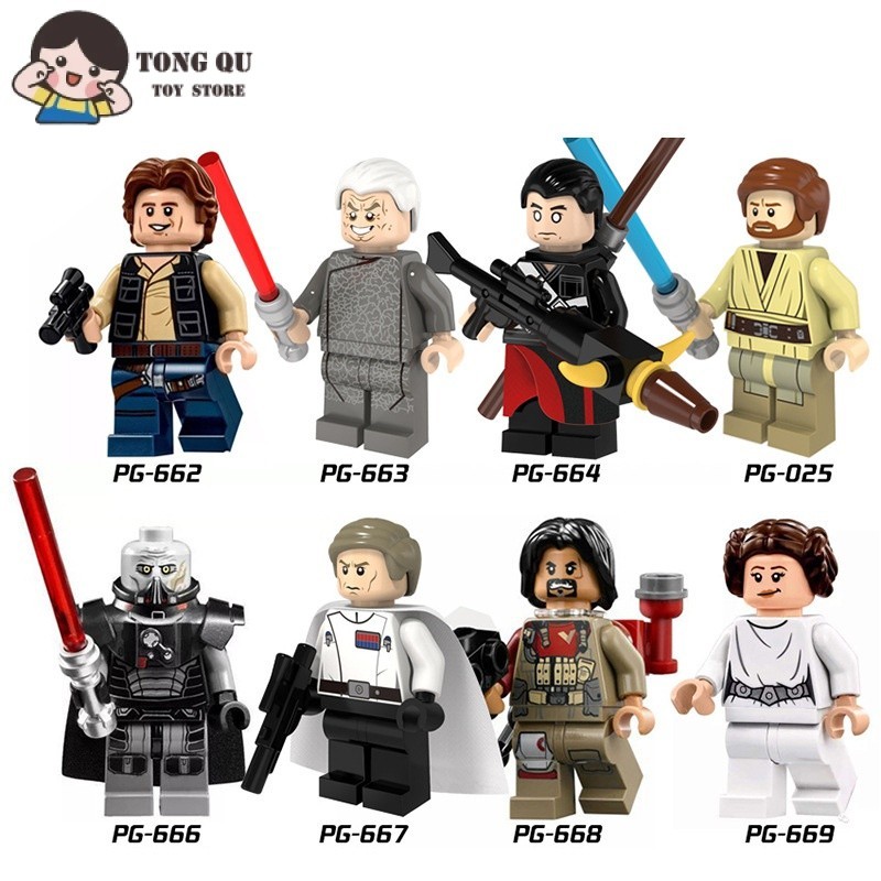 Star Wars Building Block Doll Han Solo Leia Collection Model Minifigure ของขวัญวันเกิดของเล่น